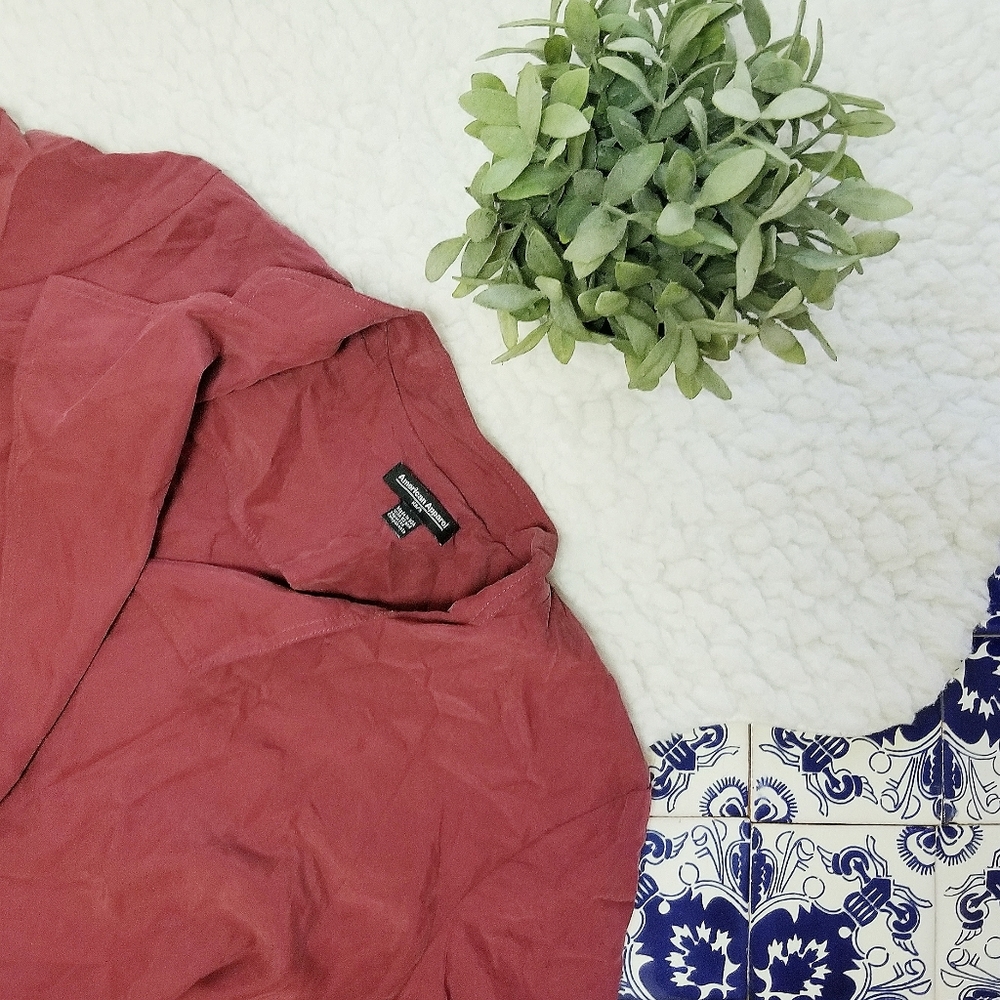 AMERICAN APPAREL lightweight dylan trench cabernet